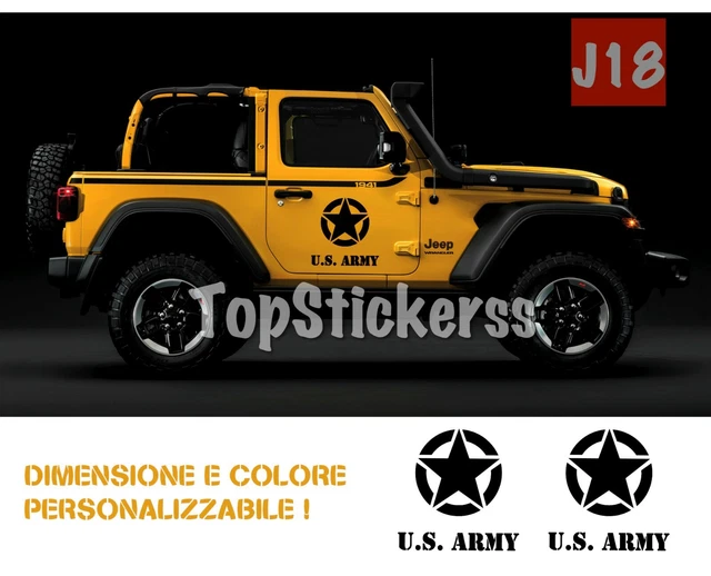 2 Adesivi Sticker Jeep Renegade Stella US ARMY Per Fianco Sportello - Foto 7