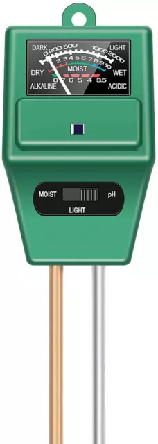 New Soil PH Tester Moisture Sunlight Light Test Meter for Garden Plant Lawns AU 3