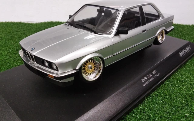 MINICHAMPS 1/18 BMW 323i-1982 Silver Limité Edi. 1 De 702 Pièces / Roues Changed