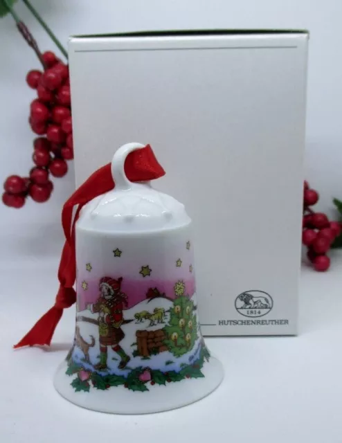 Hutschenreuther Annual CHRISTMAS BELL ORNAMENT 2001 Porcelain with box