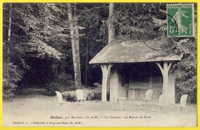 cpa Rare 77 - BRÉAU par MORMANT (Seine et Marne) Le CHÂTEAU La MAISON du NORD