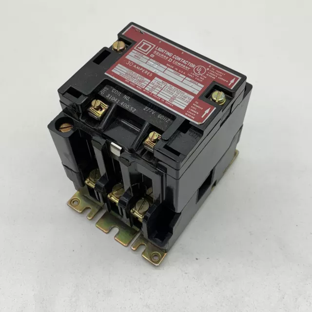 Square D 8903SMO2 Lighting Contactor 30A 3-Pole ** 277V Coil ** 8903SM02