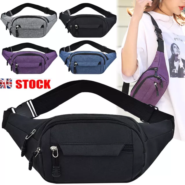 Waist Bum Bag Men Women Canvas Fanny Pack Travel Money Belt Pouch Wallet New AU