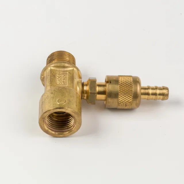 AP Brass Adjustable Chemical Injector 3/8" Female x Male In/Out 1.5-2.7 GPM