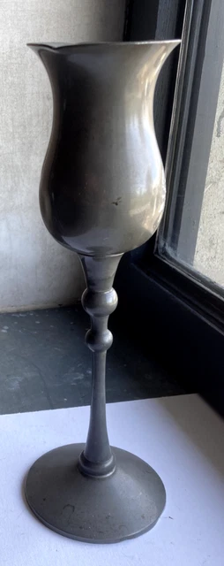 Antigua Vaso Jarrón Brote Arte de La Mesa Tulipa Estaño Comida Cocina