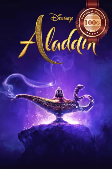 Aladdin Lamp Disney 2019 Original Official Cinema Movie Print Premium Poster