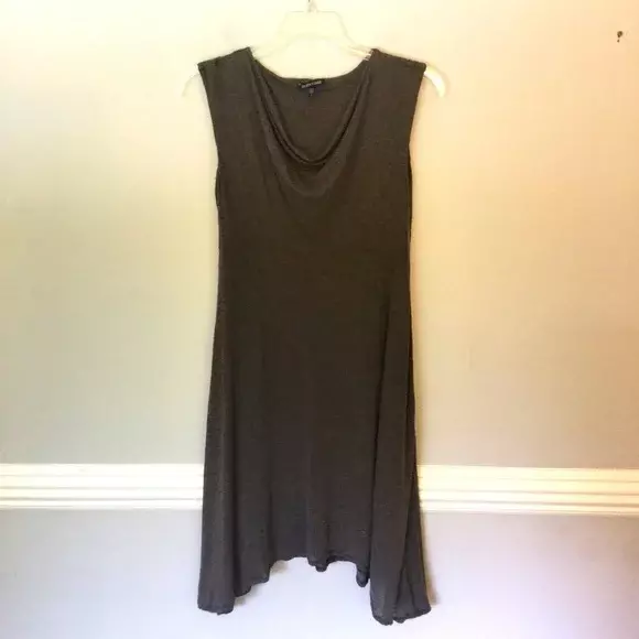 Eileen Fisher Size Small Brown Women's Draped Neck Dress