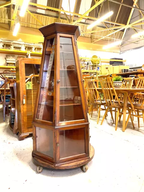 Antique Victorian Shop Display - Spinning Haberdashery Retail Apothecary Cabinet