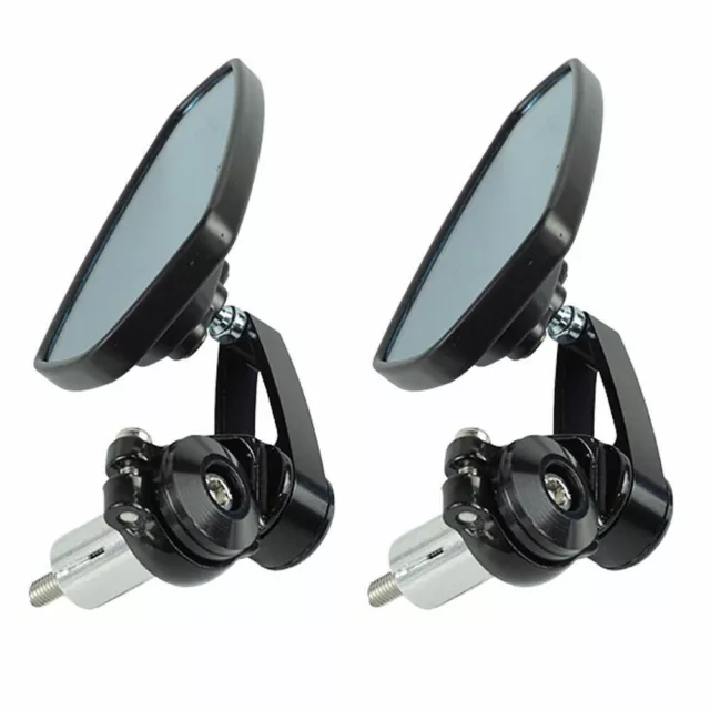 Universal 7/8" Handle Bar End Rearview Side Mirrors for Motorcycle Honda Yamaha