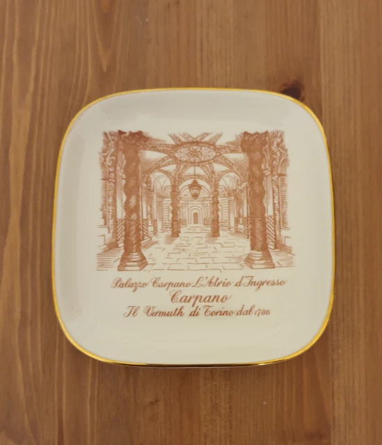 Posacenere/rendiresto vintage Carpano vermouth Torino Breweriana Tobacciana