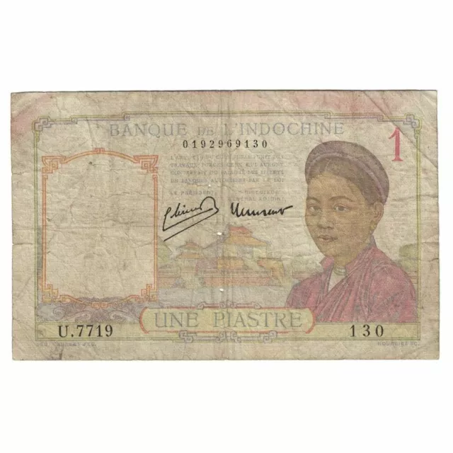[#649505] Billet, FRENCH INDO-CHINA, 1 Piastre, Undated (1932-1939), KM:54a, B