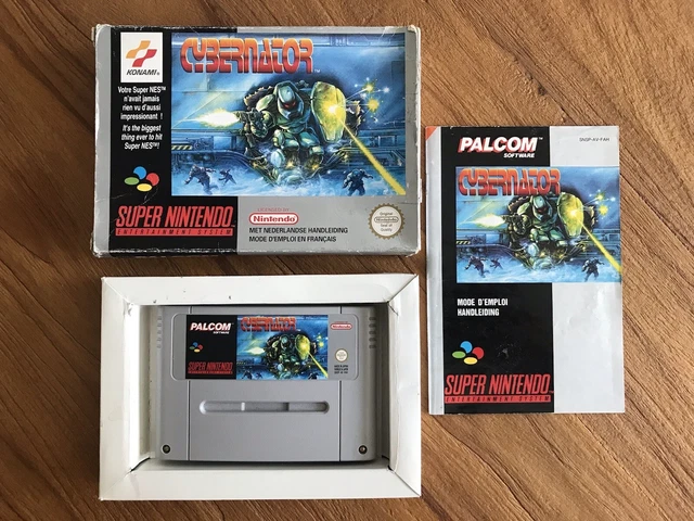 Rare Jeu Super Nintendo SNES Complet En Boite PAL FAH Cybernator Konami