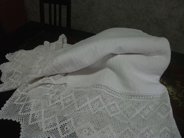 copriletto matrimoniale fatto al mano mano fine '800
