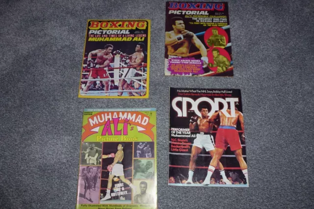 MUHAMMAD ALI  4 x BOXING MAGAZINES FROM 1975 VGC RARE