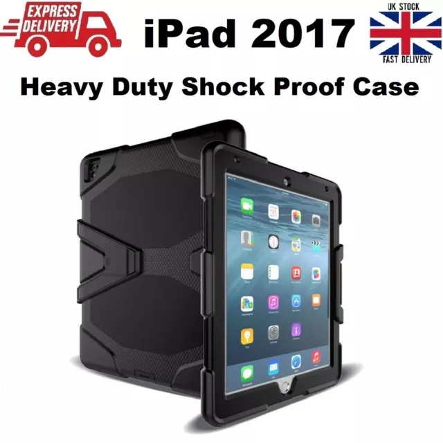 Tough Military Heavy Duty Silicone Rubber Case for iPad 2017 (5th Generation)