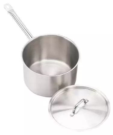 CRESTWARE SSPAN7WC Sauce Pan w/Cover,1/4 in Dia,SS 21D989 2