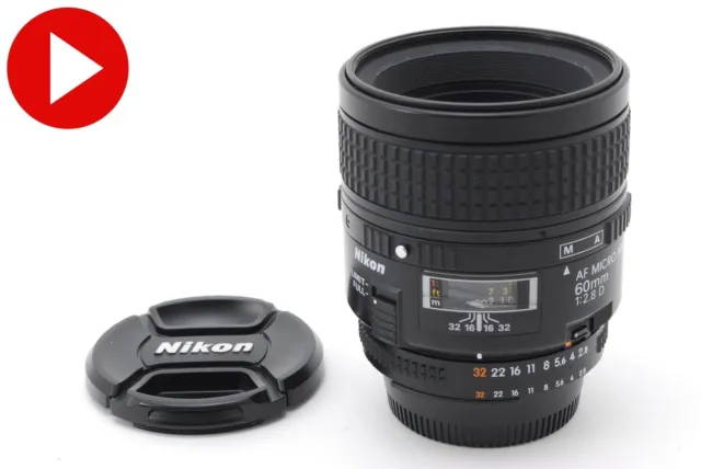 Video Read [Excellent] Nikon AF Micro Nikkor 60mm f/2.8 D Macro Lens from JAPAN