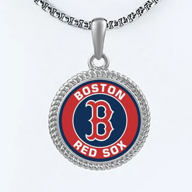 Boston Red Sox Womens Mens Link Chain Pendant Necklace w Gift Pkg D22