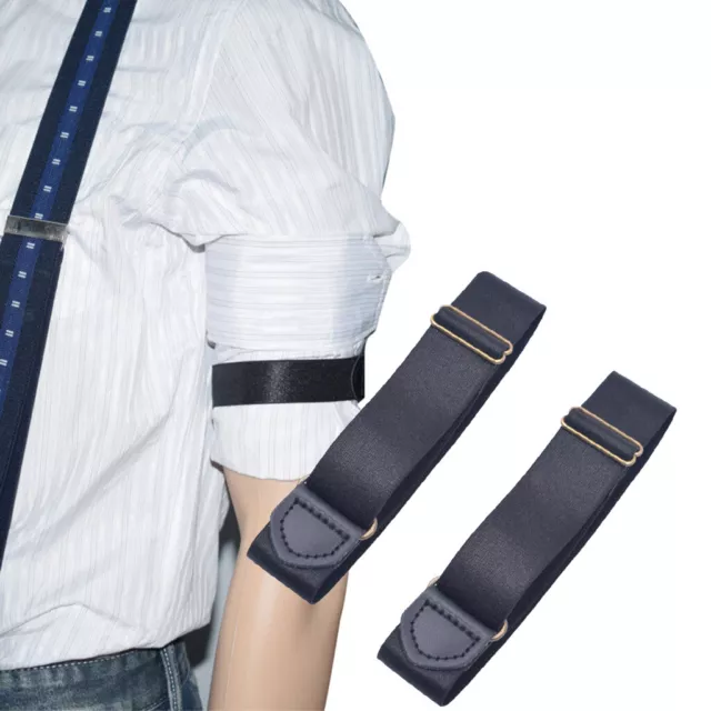 2pcs Men Shirt Sleeve Holder Arm Bands Sleeves Hold Up Elastic Armbands Arm  Cuff