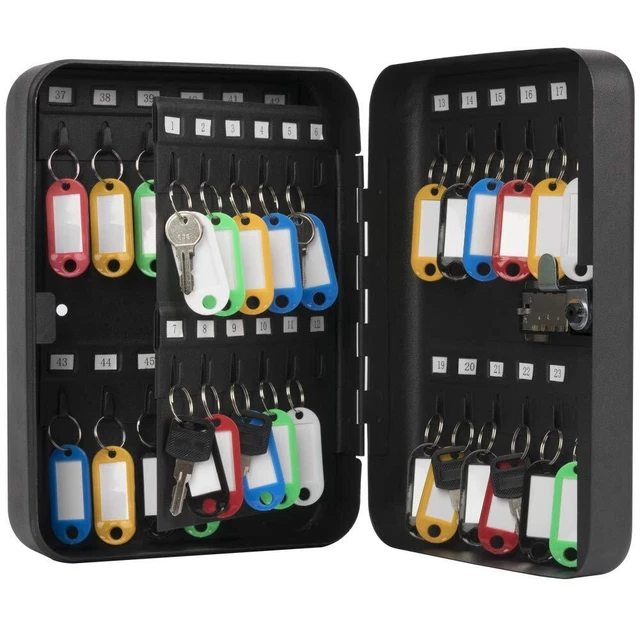 Key Cabinet Wall Mount Locking Key Organizer Key Lock Box with Key Management
