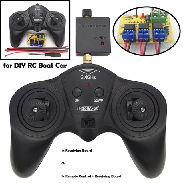 6CH 2.4G Wireless Remote Controller Transmitter Receiver for DIY RC Boat Car