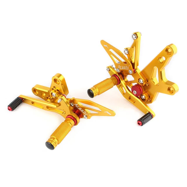 Set poggiapiedi posteriori regolabili per KAWASAKI ZX-R400 NINJA 2018 oro