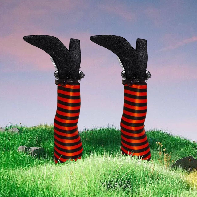 Halloween Wicked Witch Leg Decorations Upside Down Party Supplies (1pc