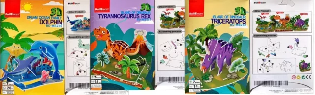 Lot de 3 puzzles ANIMAUX  3D