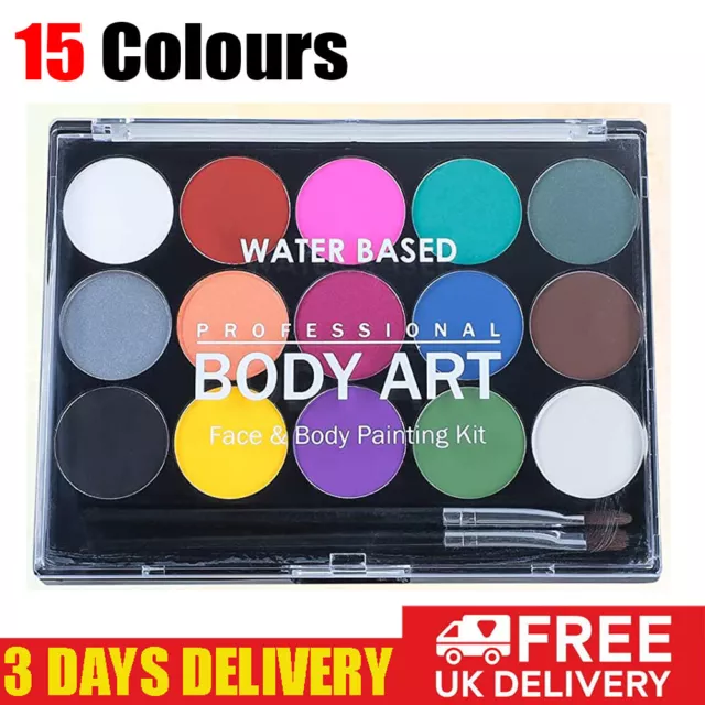 Professional Face Painting Kit for Kids Adults Face Body Paint Set Kit Party UK