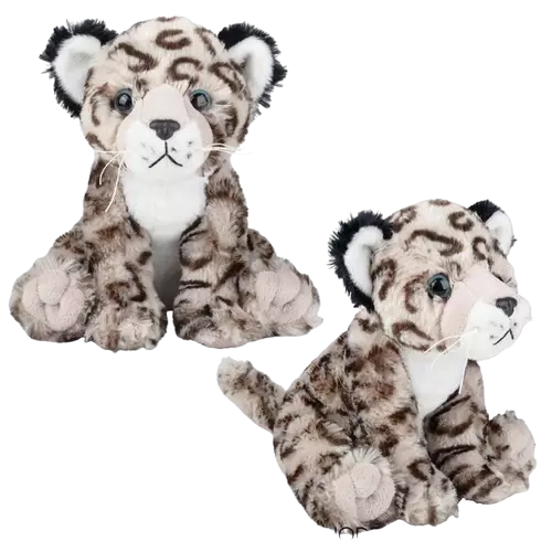 New SNOW LEOPARD 10 inch Stuffed Animal Plush Toy 3