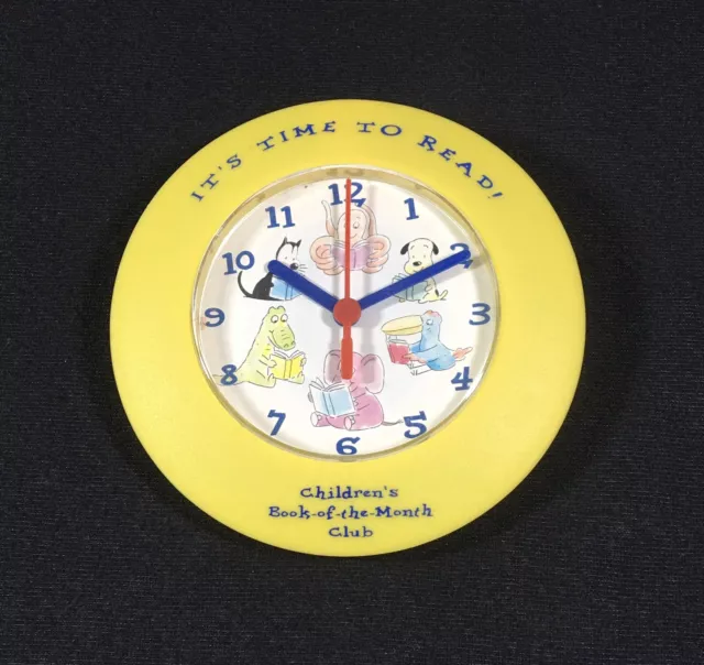 Round Quartz 7" Wall Clock Its Time To Read Childrens Book of The Month Club