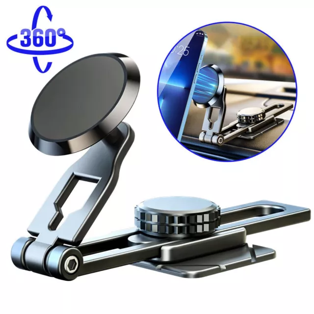360 Degree Rotating Cell Phone Holder Car Magnetic Mount Stand Universal