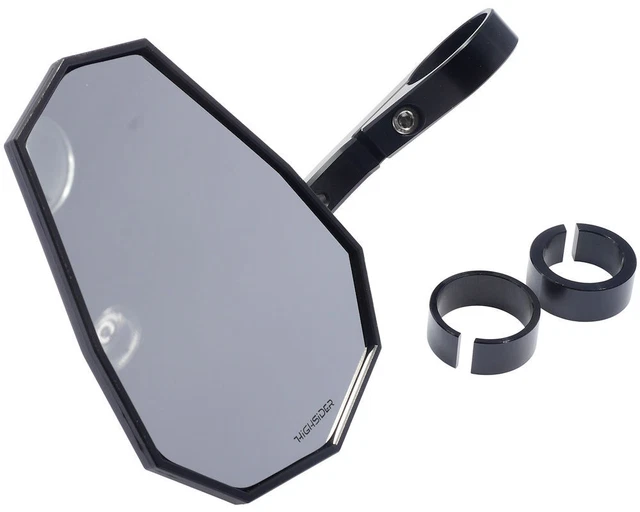 Rétroviseur d'extrémité de guidon HIGHSIDER Stealth-X6 long noir à droite ou à g
