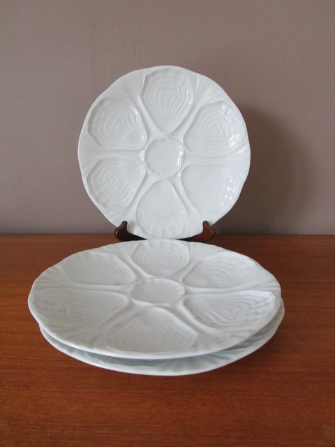 Lot de 10 assiettes à huîtres Moulin des Loups Orchies | Selency