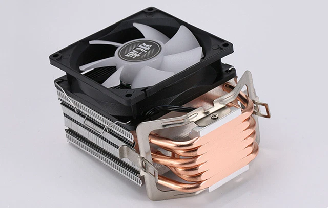 CPU COOLER RADIATOR Fan Heatpipe RGB PWM 4PIN Quiet for Inte LGA 1366 ...