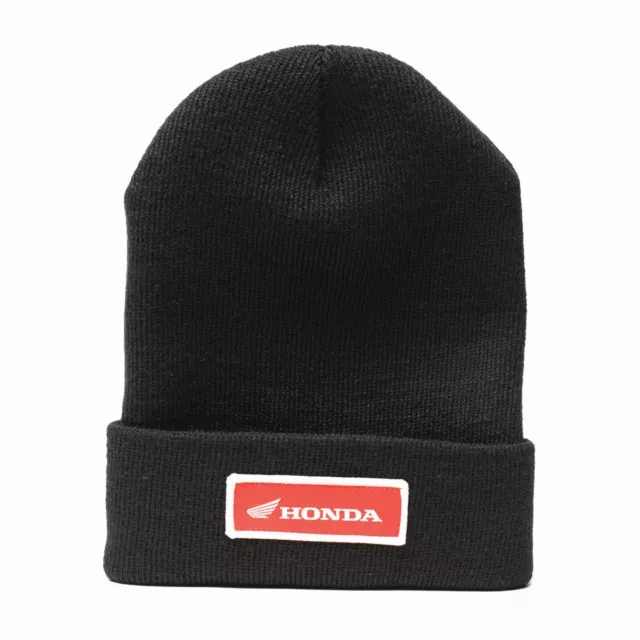 HONDA Racing Beanie Mütze schwarz Honda Logo Beanie Hat Front Patch