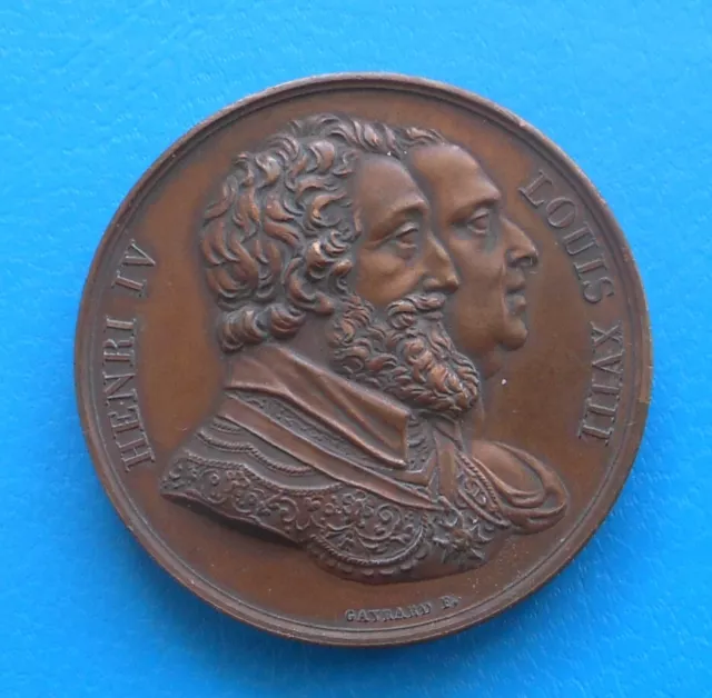 Louis XVIII And Henri IV, Medal Bronze Without Punch