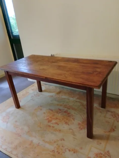 Vintage Hard Wood Dining Table