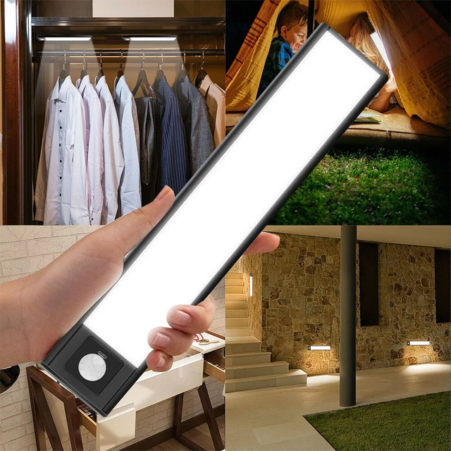 WIRELESS LED PIR Motion Sensor Light USB Rechargeable Strip