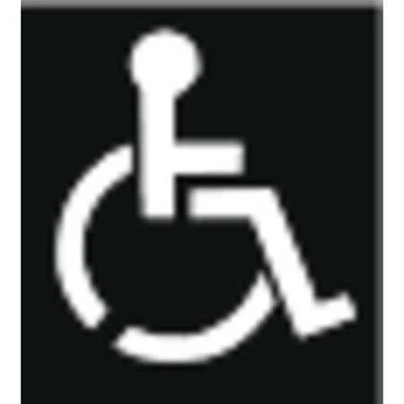 Zoro Select 3W635 Parking Lot Symbol,Disabled,Plastic