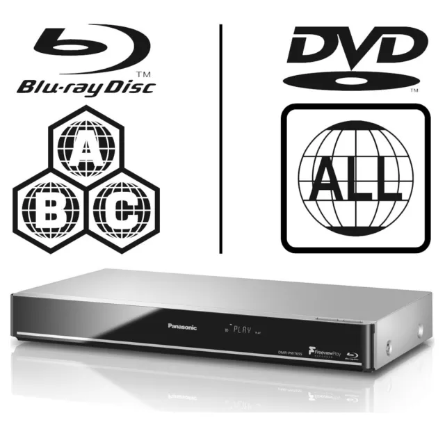 Panasonic HDD Recorder Blu-ray Player 1TB DMR-PWT655EB All Zone MultiRegion