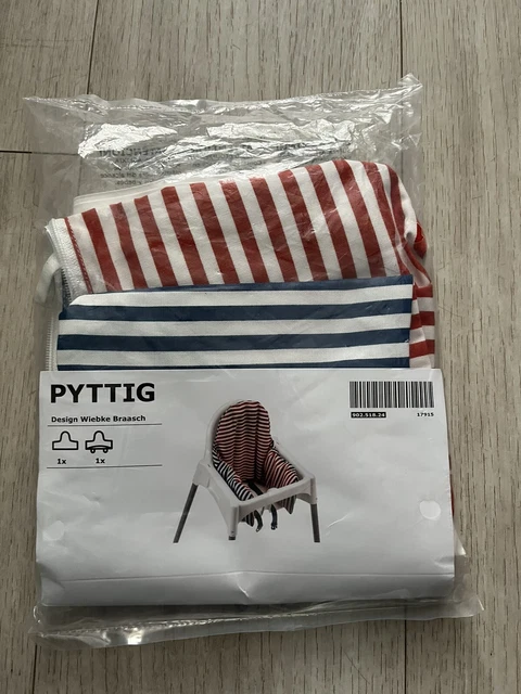 🙂 Cubierta de cojín para silla alta IKEA Antilop reversible 2 colores rojo o azul Pyttig 🙂