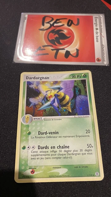 Carte Pokémon Holo Dardargnan 1/112 Bloc EX Rouge Feu & Vert Feuille  Fr