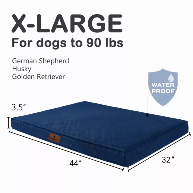 SheSpire Gray Orthopedic Memory Foam Dog Bed Soft Pet Mattress M/L/XL/XXL
