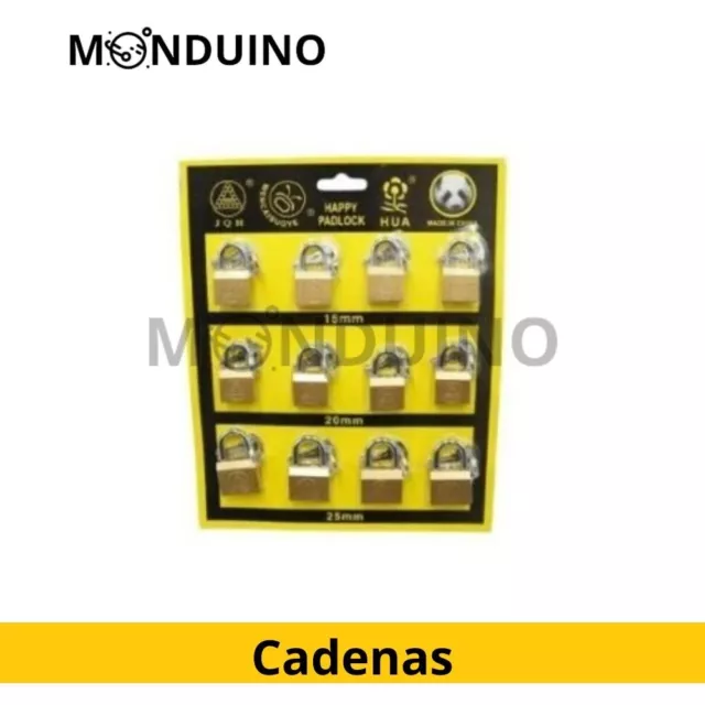 Cadenas Lot De 4 - 15/20/25Mm 2 Clés