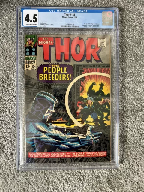 Thor #134 Cgc 4.5 1St Appearance High Evolutionary 1966 Key