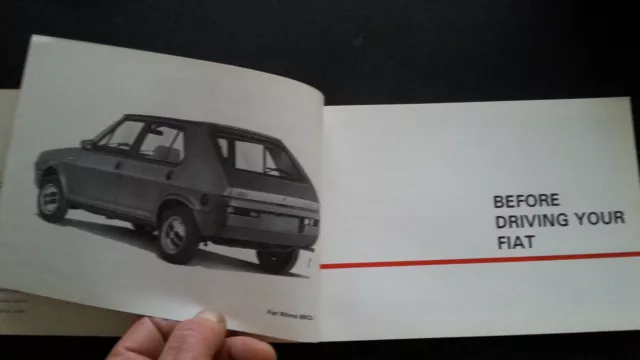 1979 Fiat Ritmo 60-65-75 CL-L ORIGINAL USE MANUAL ENGLISH TEXT owner's manual 3