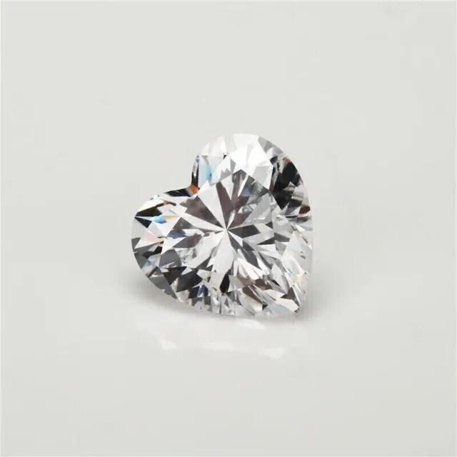 Raro diamante bianco taglio a cuore da 0,50 ct Pietra preziosa naturale...