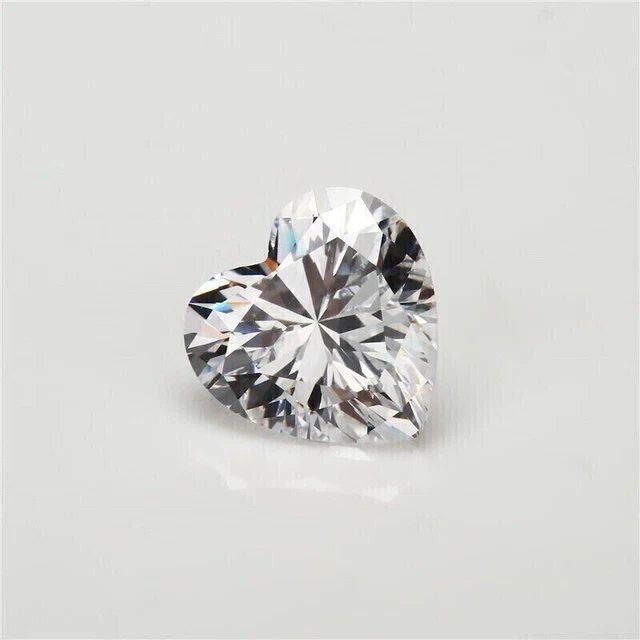 Raro diamante bianco taglio a cuore da 0,50 ct Pietra preziosa naturale...