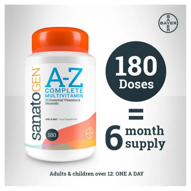 Sanatogen A-Z Complete Multivitamin Supplement-Vitamins and Minerals 180 Tablets